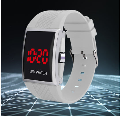 Men Women Casual Unisex White Black LED Digital Sports Wrist Watch Wristwatch Date Clock