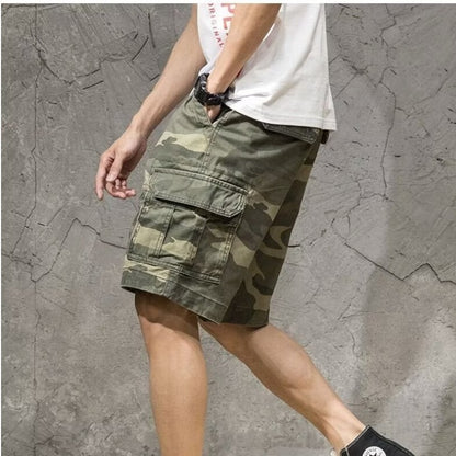 Newly Arrived at Buy Center: Summer Loose Five Points Casual Camouflage Workwear Shorts Men