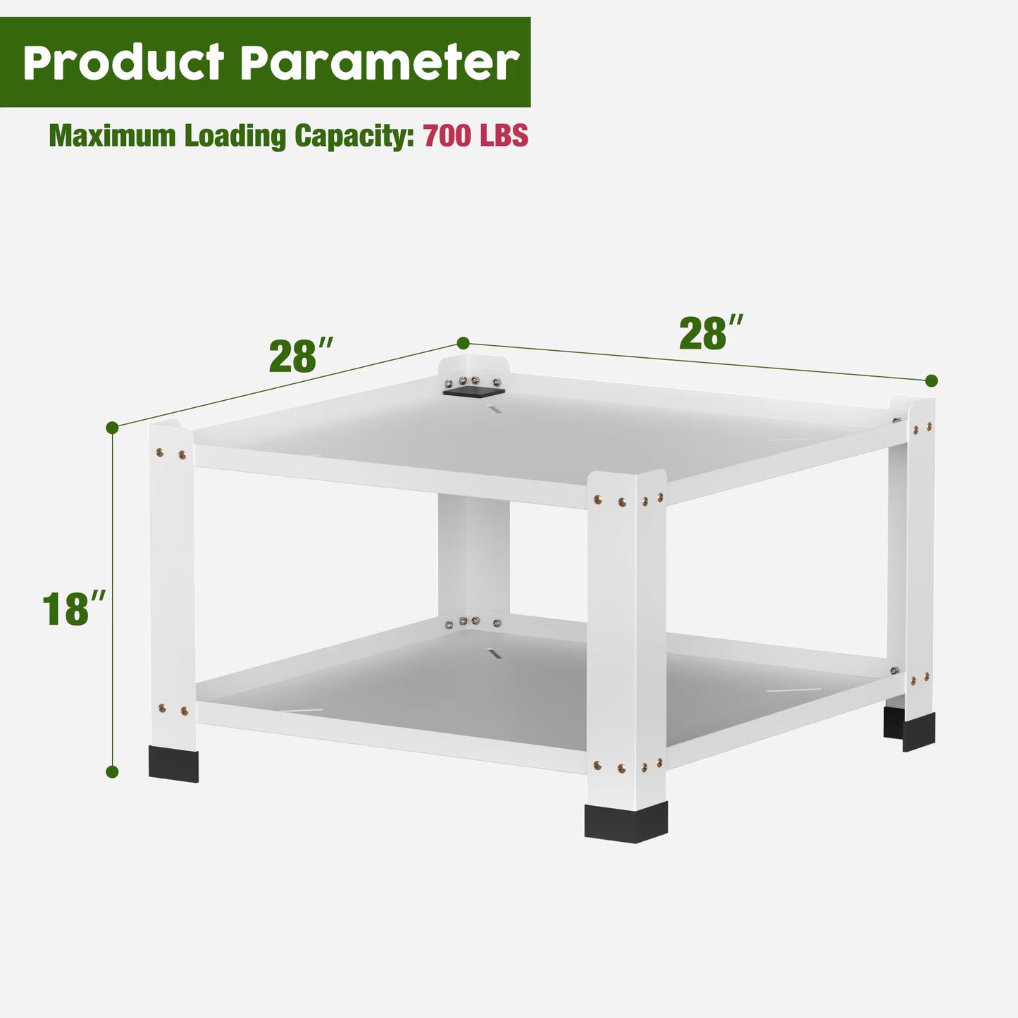 Laundry Pedestal 18inch Height, Washer And Dryer Pedestals With Storage Shelf, 700lbs Weight Capacity Washing Machine Stands For Most Washers And Dryers, Assembly Required Buy Center