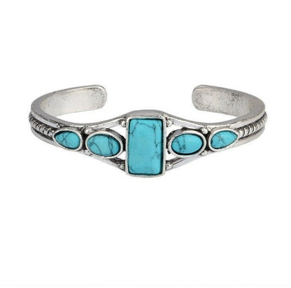 Buy Center Premium-Bohemian Retro Turquoise Adjustable Bracelet Square style