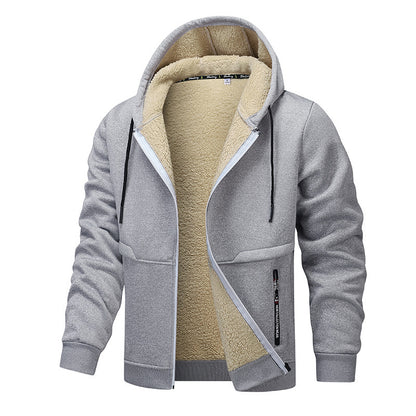 Men's Fashion Lambswool Thickened Coat Sweatshirt Buy Center