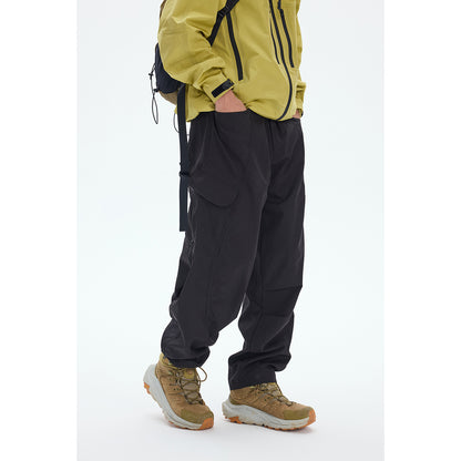 Pantalones cargo de ocio de mezcla de fibras químicas para hombre