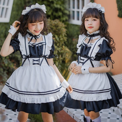 Fresh on the Scene at Buy Center: Japan Girl's Black Maid Costume Loli Maid Cute Lolita Dress