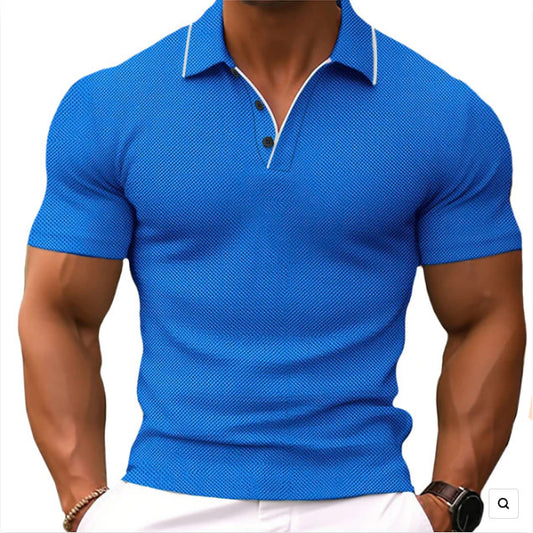 Summer Men's Abstract 3D Printed Golf Polo Shirt Zhdxpl11A001