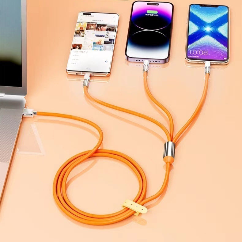 Buy Center Exclusive Offer-Fast Charging Rotating One-to-three Mobile Phone Charging Cable