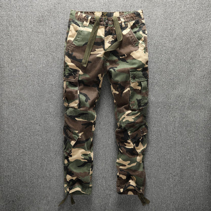 Fresh on the Scene at Buy Center: Men's Overalls Casual Trousers Camouflage Feet Green Camouflage