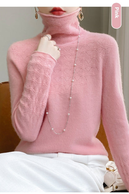 Pile Collar Turtleneck Sweater Short Autumn And Winter Women Buy Center