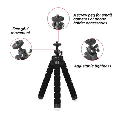 Flexible Small Octopus Mount Mini Tripod Bluetooth Remote Stand Holder I Phone Buy Center