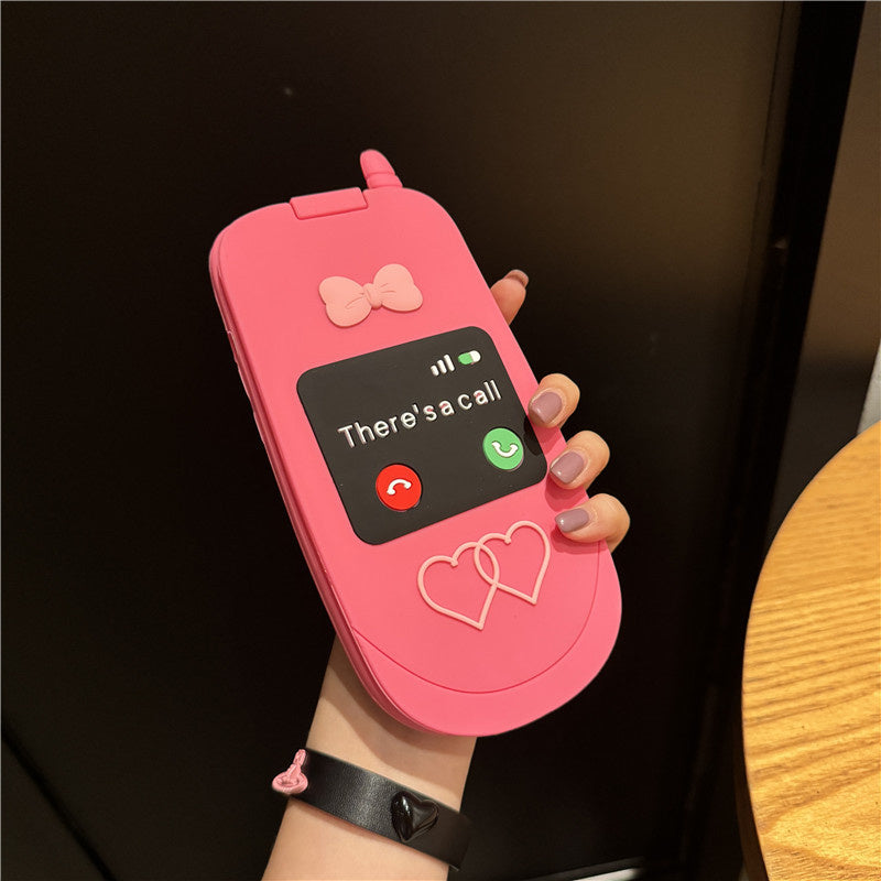 Buy Center Deal-Fall-proof Clamshell Fashion Creative Phone Case Pink