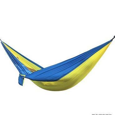 Backpacking Hammock - Portable Nylon Parachute Outdoor Double Hammock Blue yellow