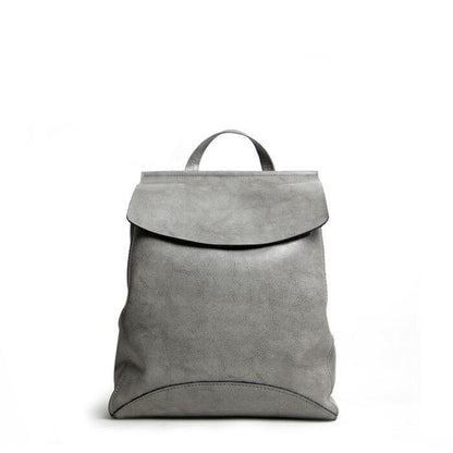 Newly Released at Buy Center: Versatile Cowhide Women's Multifunctional Leather Backpack Gray