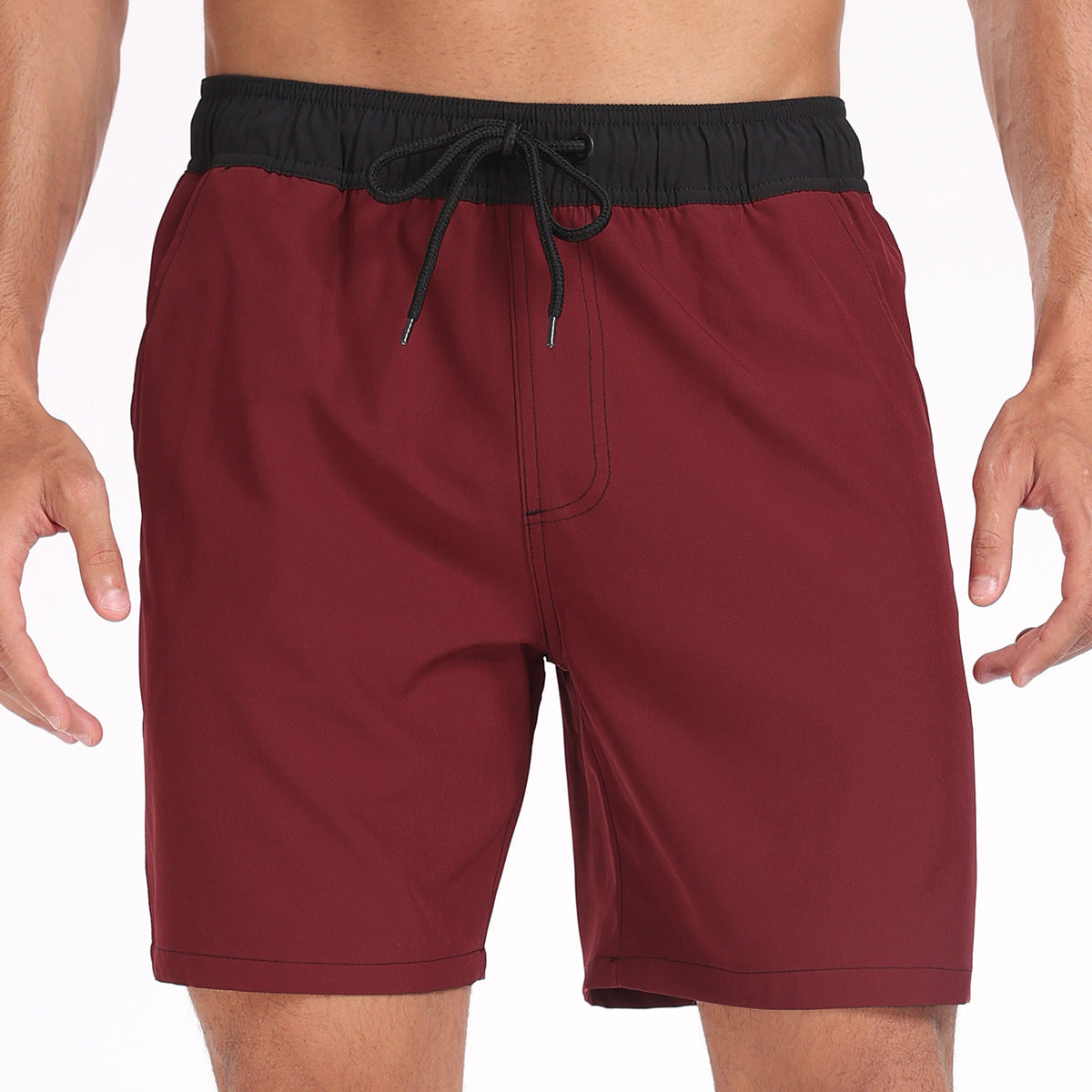 Hot New Items at Buy Center: Men's Casual Sports Shorts Fashion Vacation Beach Swimming Trunks Wine Red