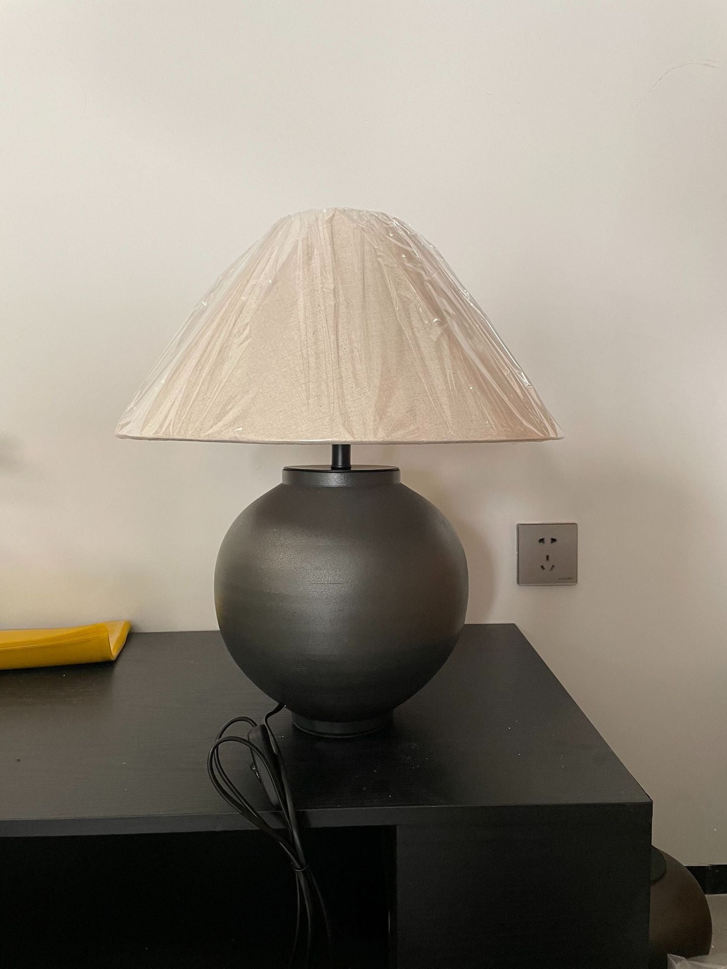 Hot New Items at Buy Center: Pottery Pot RETRO Study Room Decoration Bedroom Bedside Lamp