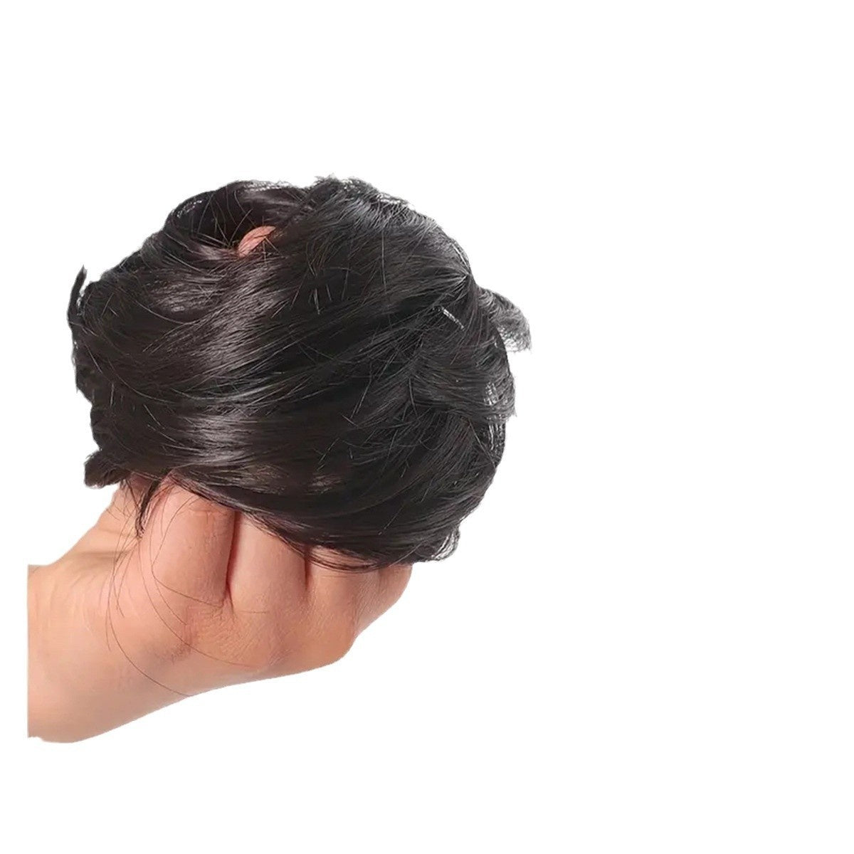 Simulation de boucle de cheveux pour femme avec perruque moelleuse et élastique