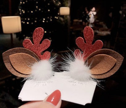 Mori Style Deer Hairpin A Pair Of Hairclips Children's Cute Christmas Headband Buy Center