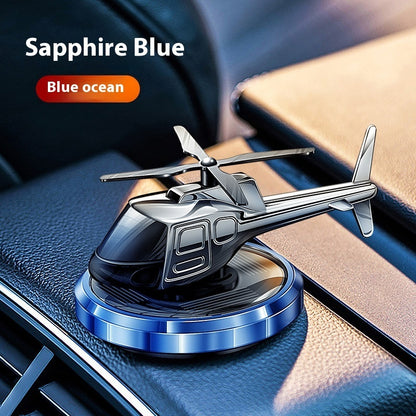 Fresh Arrivals at Buy Center: Metal Solar Helicopter Auto Perfume Rotating Vehicle Interior Decoration Sapphire Blue Ocean