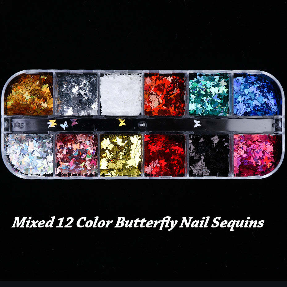 Trending Now at Buy Center: Symphony butterfly sequin nail decoration