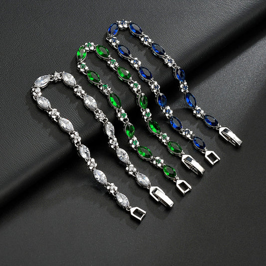 Fresh on the Scene at Buy Center: AAA Crystal Zircon Inlaid Fashion Jewelry Simple Bracelet