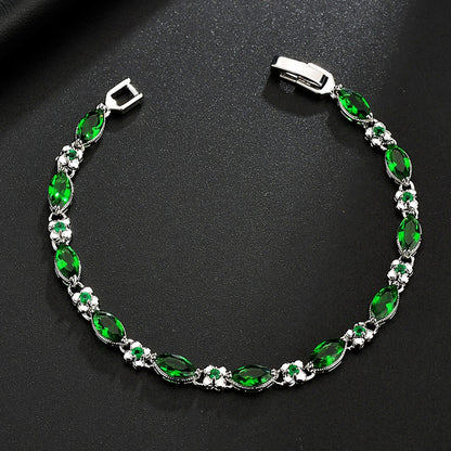 Fresh on the Scene at Buy Center: AAA Crystal Zircon Inlaid Fashion Jewelry Simple Bracelet