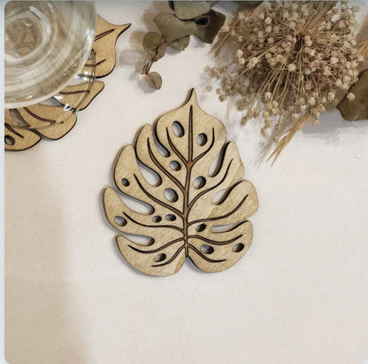 Just Arrived at Buy Center: Hollow Leaves Wooden Coaster Kitchen Anti-scald Non-slip Placemat Dining Table