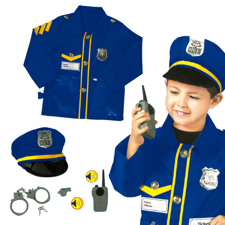 Hot New Arrivals at Buy Center: Boy Police Experience Professional Uniform 09523 Blue 80to110cm