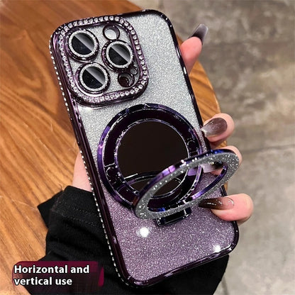 Just Arrived at Buy Center: Makeup Mirror Bracket Phone Case Glitter Protective Cover