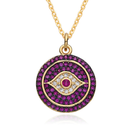 European And American Exaggerated Round Devil's Eye Necklace | Jewelry & Watches3 | Buy Center