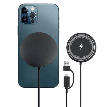 Newly Released at Buy Center: 1-to-2 PD Magnetic Wireless Charger Silver Double Head