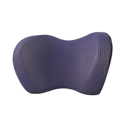 Just Arrived at Buy Center: Headrest Car Ice Silk Pillow Neck Protection Memory Foam Blue 20X30X14cm