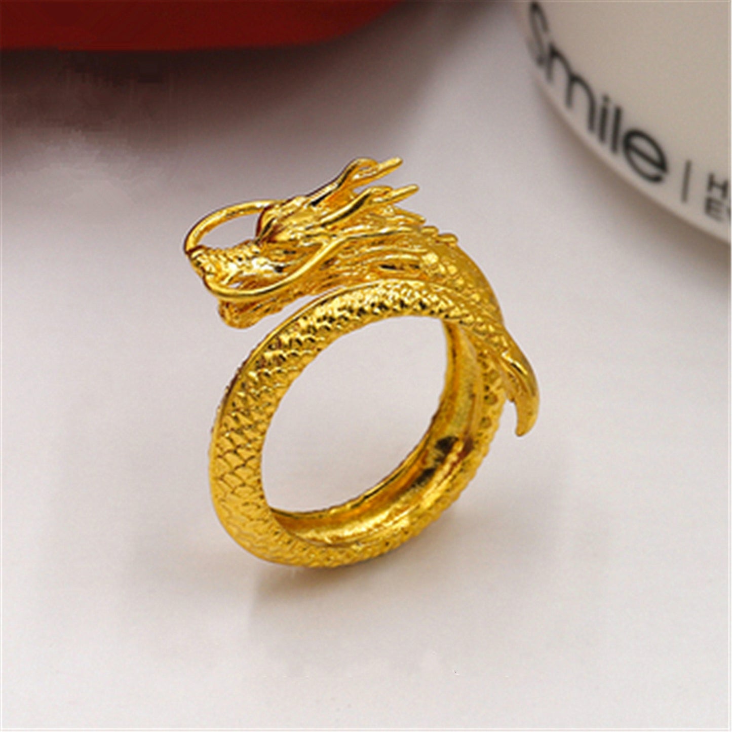 Bague d'amoureux dragon et phénix