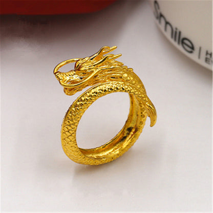 Bague d'amoureux dragon et phénix