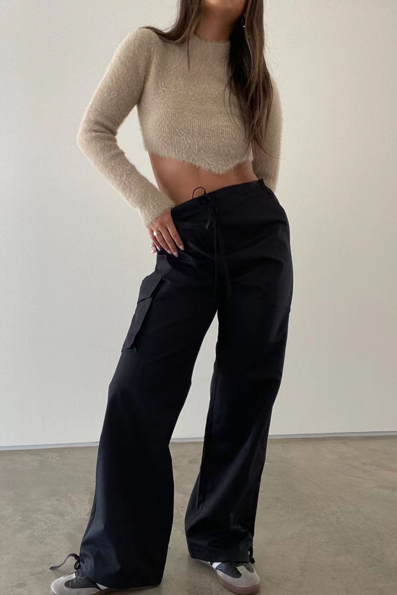 Mid-waist Three-dimensional Pocket Trousers Buy Center