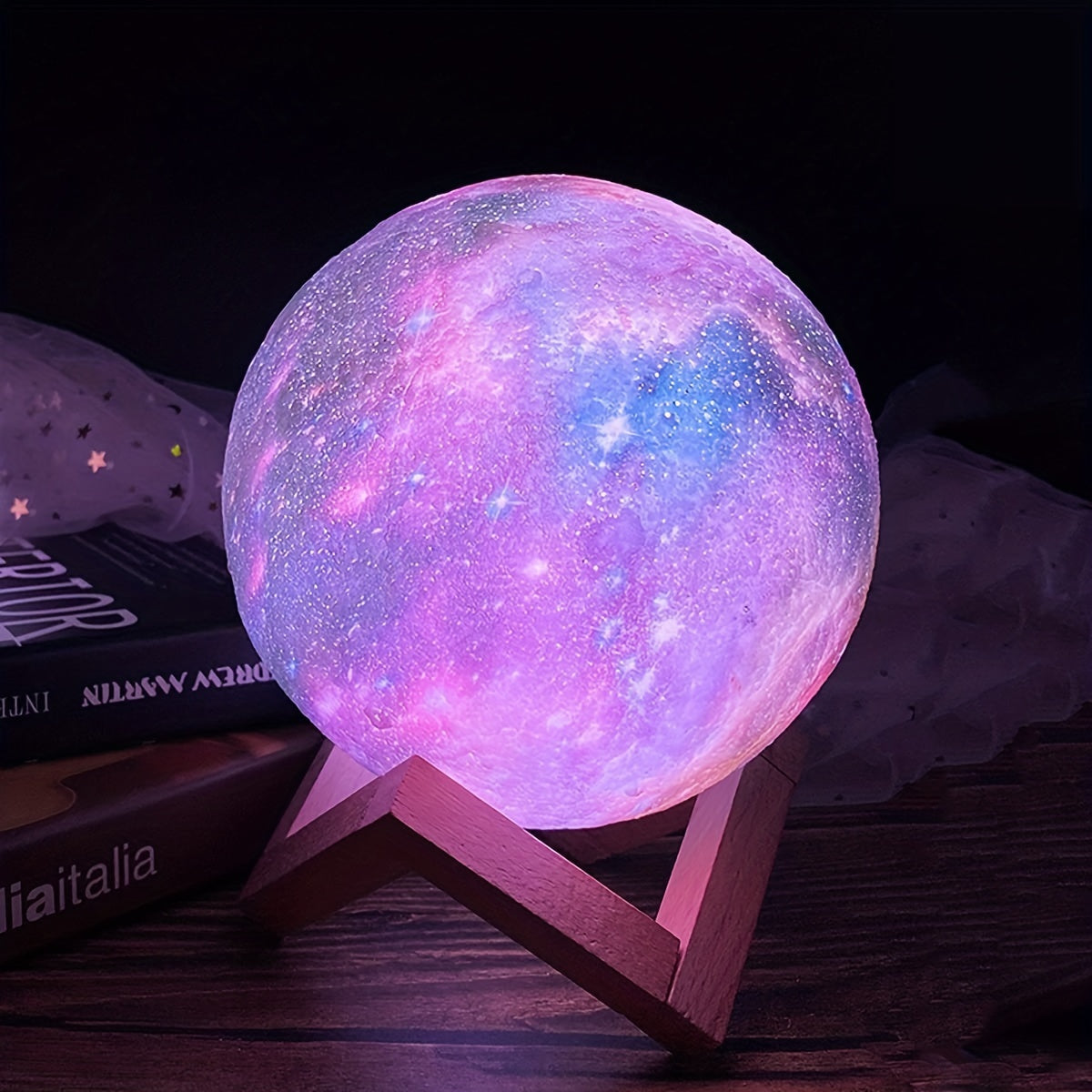 3D Printing Galaxy Lamp Moonlight USB LED Night Lunar Light Touch Color Changing Moon Lamp Buy Center