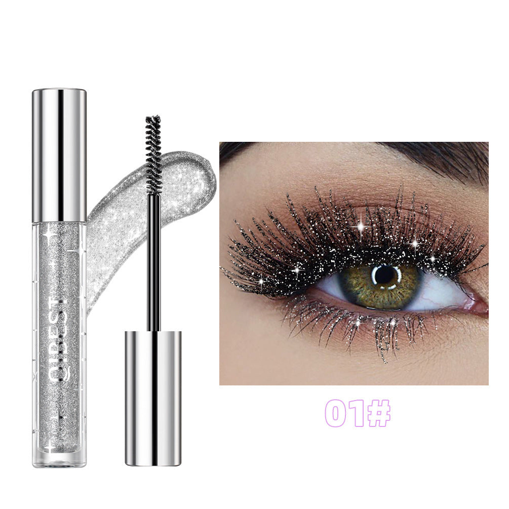 Mascara à paillettes violettes, mascara diamant, épais, brillant, recourbe-cils, extension, maquillage, imperméable, séchage rapide, paillettes, yeux, noir