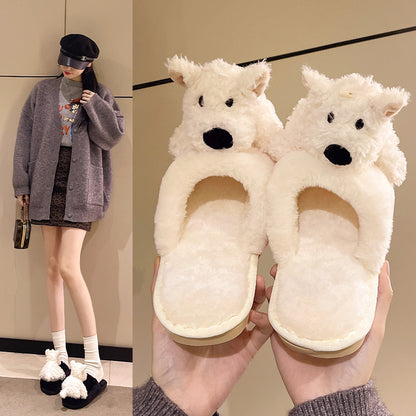 Cotton Slippers Female Puppy Doll Fluffy Slippers | Bags & Shoes3 | Buy Center