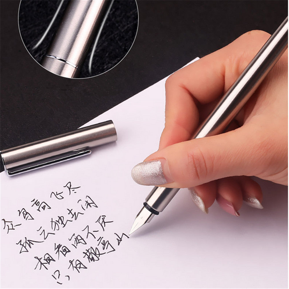 Now Available at Buy Center: Jinhao Fountain Pen All-steel Extremely Black Metal Adult Office Gift Student Teacher