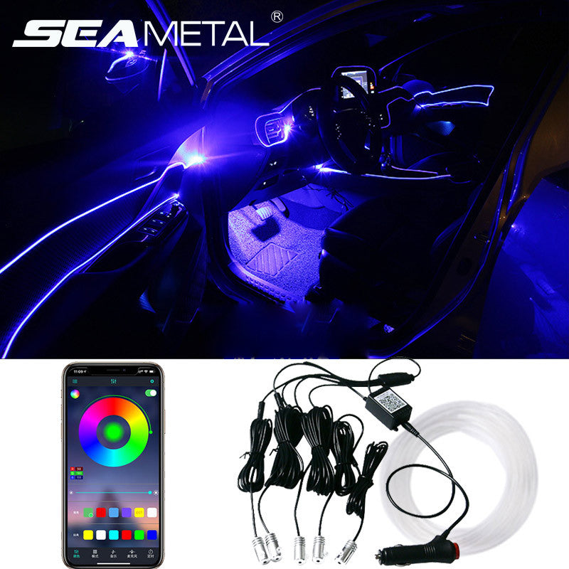 Car Fiber Optic Ambient Light Modified Car Interior Cool Light APP Rhythm Light Buy Center