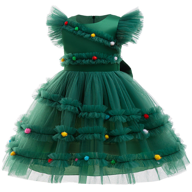 Christmas Party Girl Princess Dress Bow Buy Center