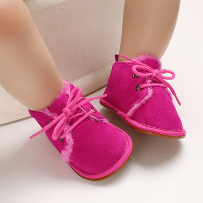 Newly Arrived at Buy Center: Baby's Shoes Winter 0-1 Years Old Rubber Sole Male And Female Baby Peach