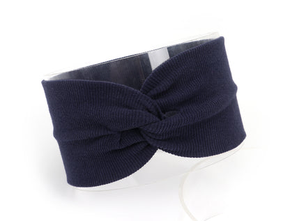 New Children's Elastic Headband Babies' Headwear Navy Blue