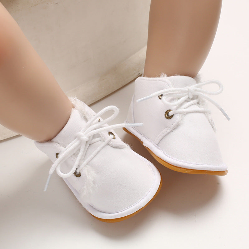 Newly Arrived at Buy Center: Baby's Shoes Winter 0-1 Years Old Rubber Sole Male And Female Baby White