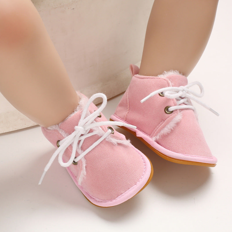 Newly Arrived at Buy Center: Baby's Shoes Winter 0-1 Years Old Rubber Sole Male And Female Baby Pink