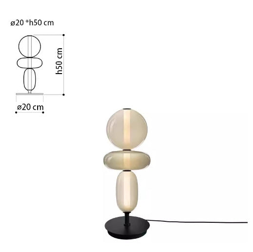 Just Arrived at Buy Center: Nordic Mid-ancient Creative Sugar-coated Haws On A Stick Minimalist Bedroom High-grade Desk Lamp 3 Head Fog White Table Lamp EU