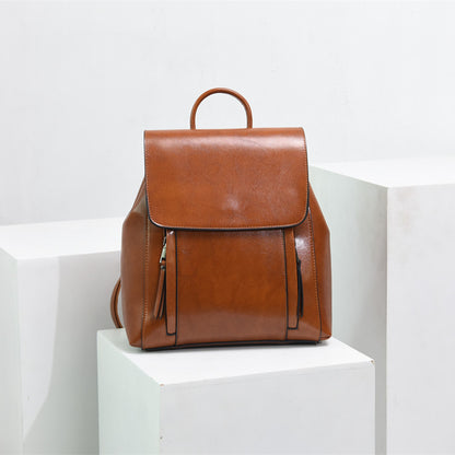 Newly Arrived at Buy Center: New Women's Fashion Leather Multi-functional Backpack Brown