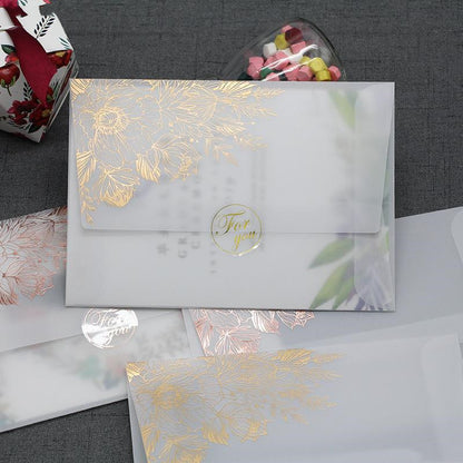 Fresh on the Scene at Buy Center: Sulfuric Acid Paper Invitation Card Bronzing Matte Varnish Gold