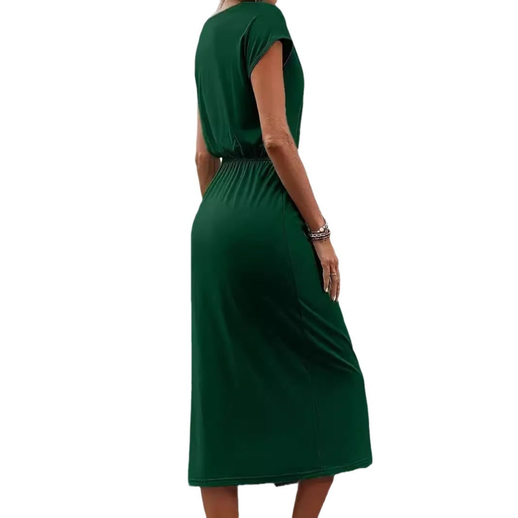 Buy Center Top Rated-Women's Fashion Waist-controlled Solid Color Dress