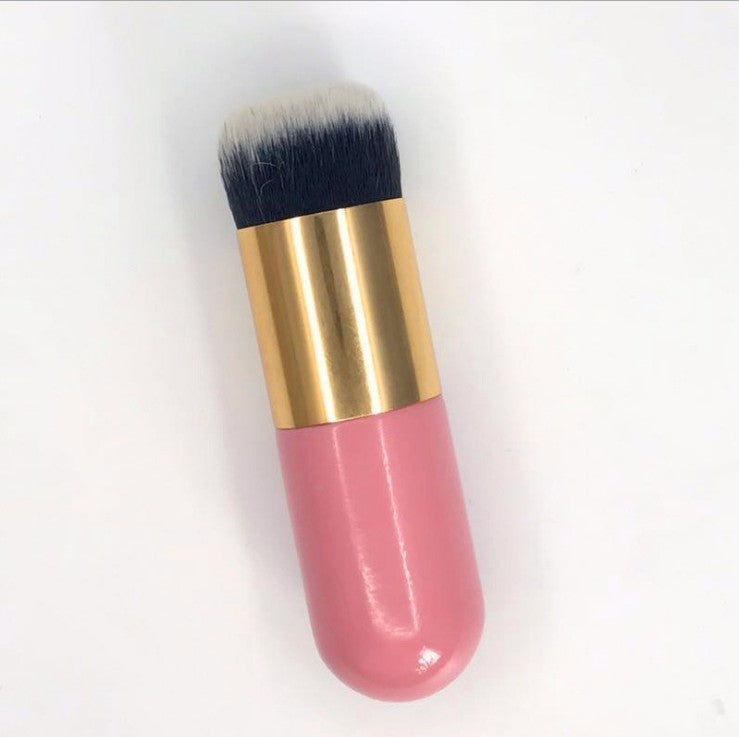 Buy Center Best Value-Chubby pier makeup brush foundation powder brush beauty makeup tools Pink gold