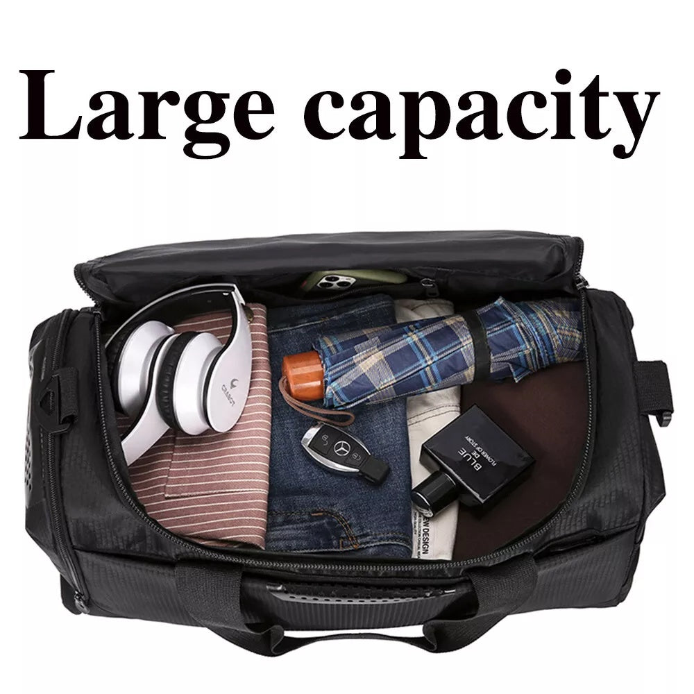 52x27x25cm Large Black Sport Gym Tote New Duffle Bag Travel Work Gear Bag Buy Center