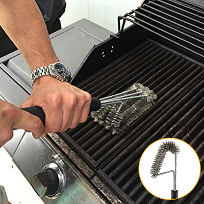 Fresh Arrivals at Buy Center: 18-inch Three-head Barbecue Grill Cleaning Brush Steel Wire Oven Outdoor BBQ Tools