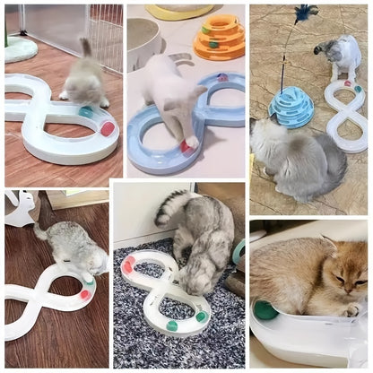 Buy Center Top Rated-Cat Toys Self Hi To Relieve Boredom Cat Turntable Track Ball Kitten Teasing Cat Stick Pet Cat Consumption